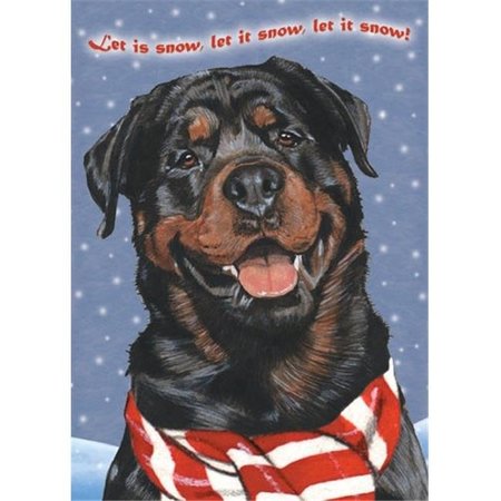 PIPSQUEAK PRODUCTIONS Pipsqueak Productions C725 Rottweiler Christmas Boxed Cards - Pack of 10 C725
